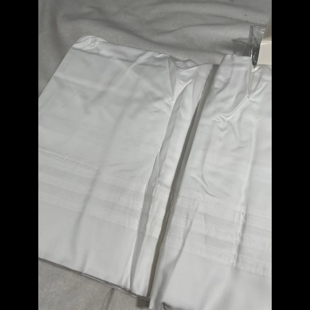 NIB Donna‎ Karan Collection 510 Supima Cotton Flat Sheet White [ QUEEN ]